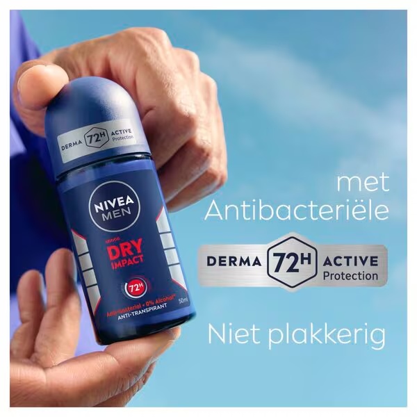 NIVEA Men Dry Impact antiperspirantni valjček<br>6 x 50 ml