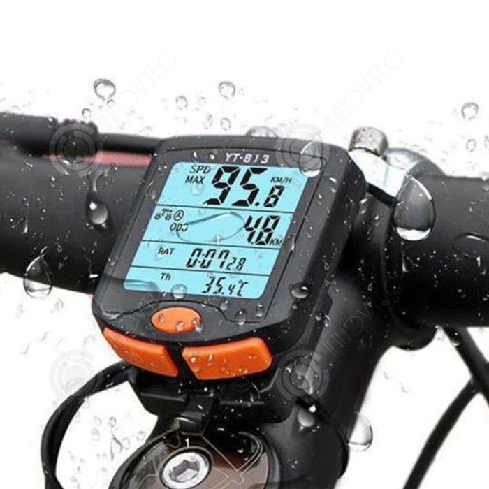 INN Compteur de vitesse Écran LCD à quatre fenêtres blanc haute luminosité Conception résistante à l'eau Capteur magnétique VTT