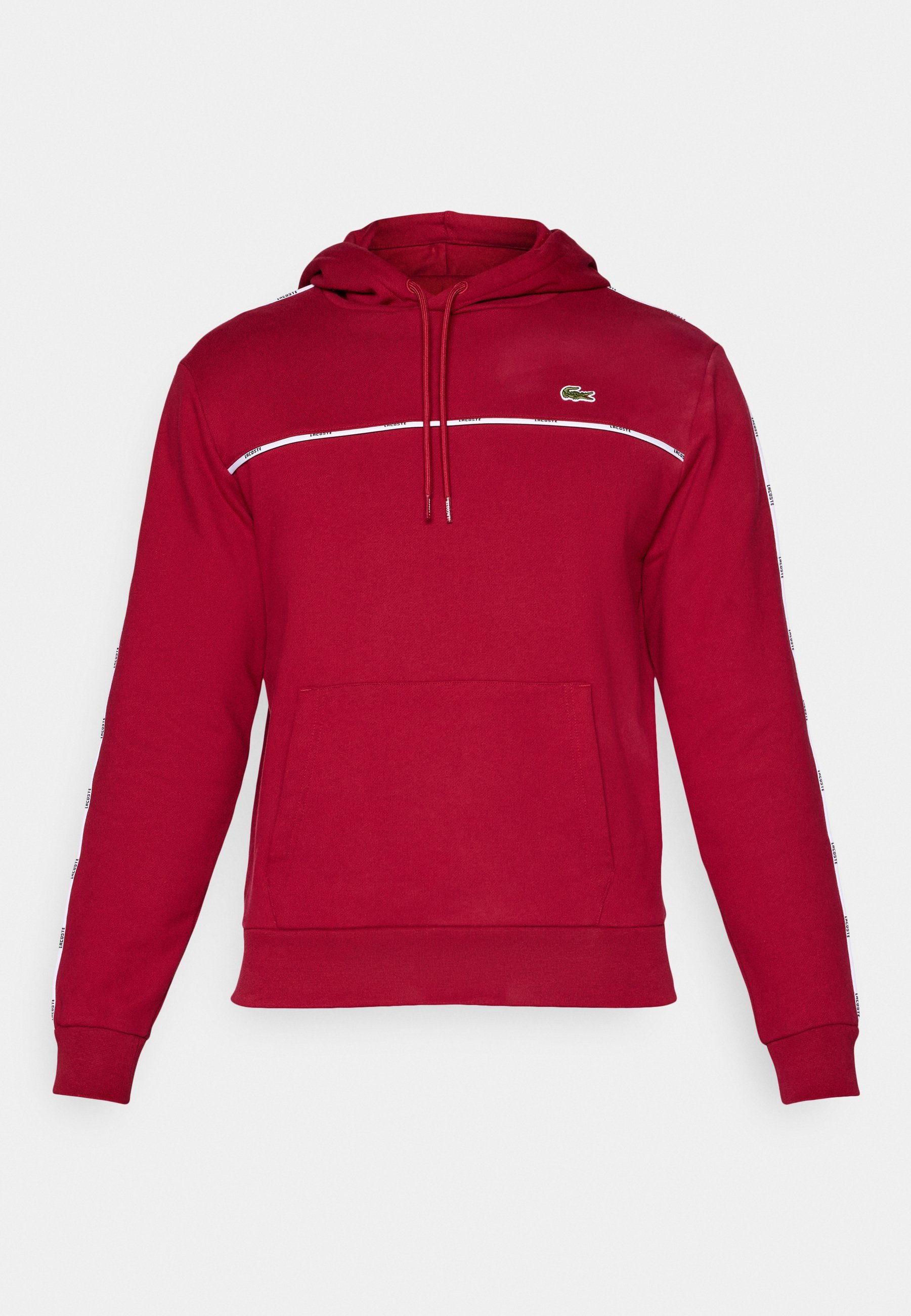 Lacoste Sport HOODIE TAPE - Sweat à capuche - bordeaux