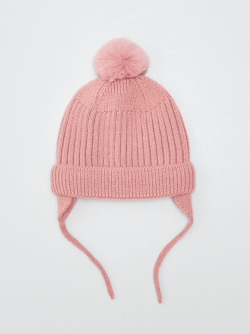 Conjunto: gorro, cachecol e luvas - ROSA