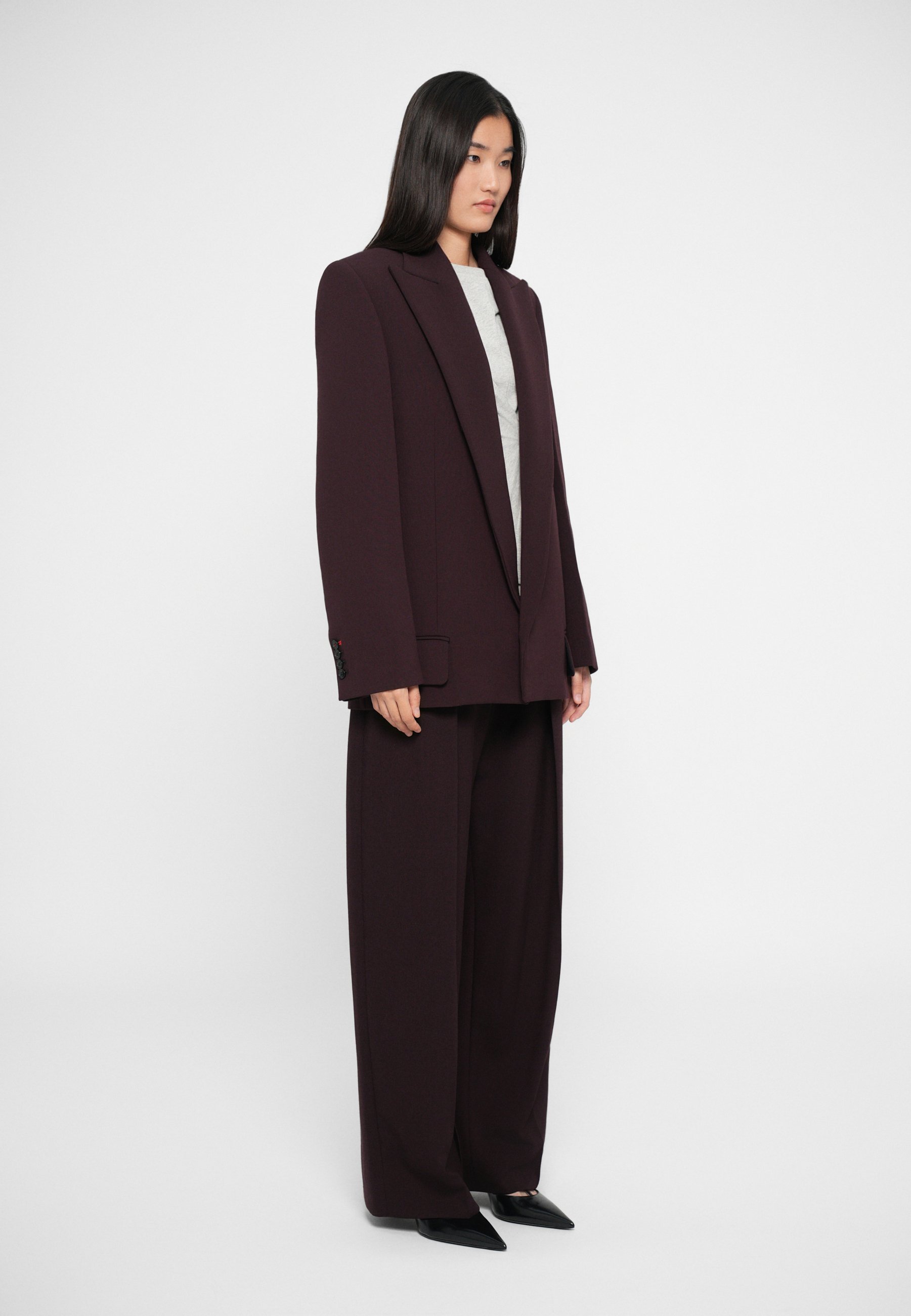 Victoria Beckham jasje met verlaagde revers - Blazer - diep mahonie