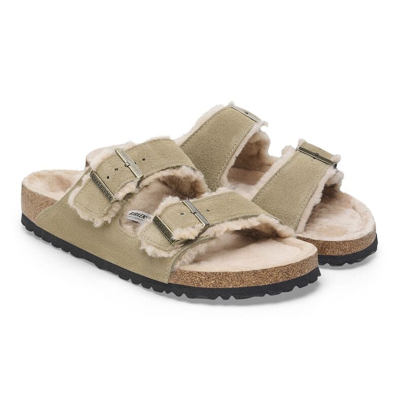 Arizona pelliccia di agnello Pelle scamosciata - Taupe Taupe