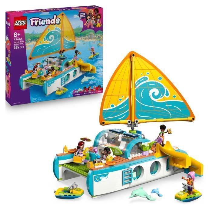 LEGO Friends 42664 L’Aventure en Bateau - Jeu Créatif  dès 8 ans avec Dauphins