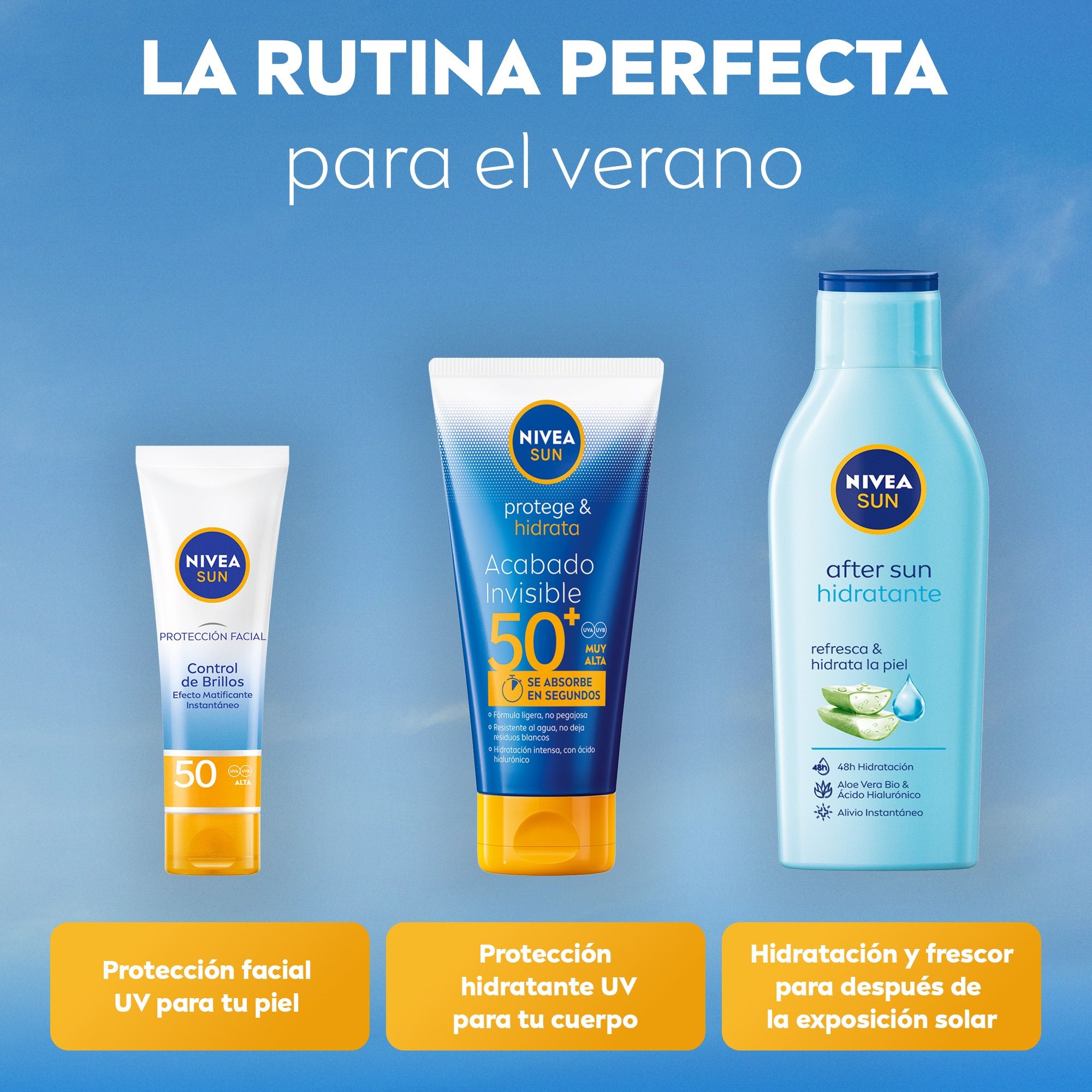 „SUN Protect & Hydrate“ nematomos apdailos losjonas nuo saulės su SPF50 Kūno apsauga