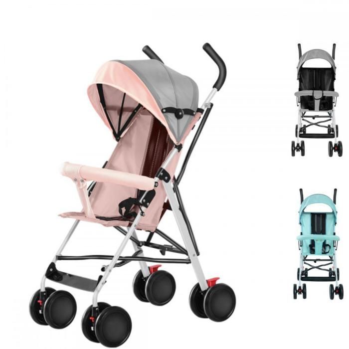 XUANYU Stroller - Combination Stroller - With Rain Cover + Mosquito Net - Maximum Load Capacity: 30 kg - Pink