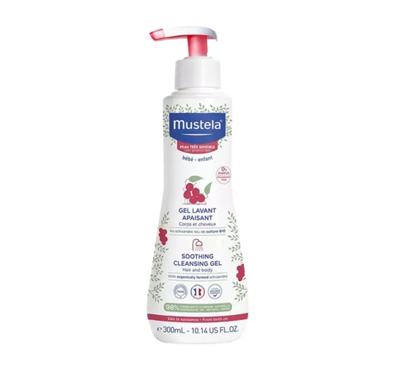 Mustela Łagodzący żel do mycia bez zapachu do skóry bardzo wrażliwej od 1 dnia życia 300 ml