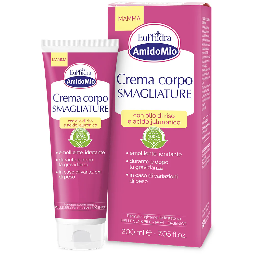 Amido Mio Crema Corpo Smagliature - Crema elasticizzante antismagliature, Trattamento Maternità