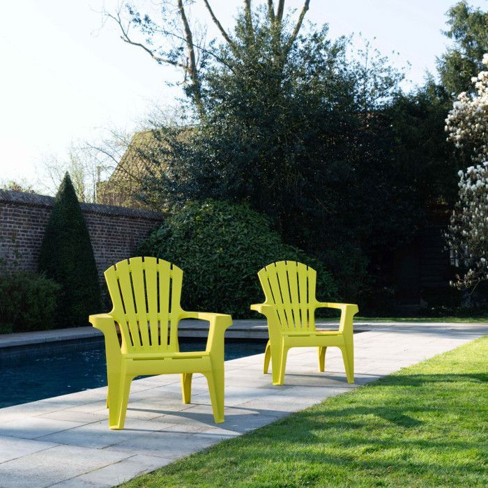 Wilsa Garden Adirondackstoel van polypropyleenhars - Anijs - 1 Adirondackstoel