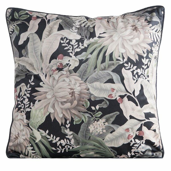 Poszewka dekoracyjna 45x45 Velvet czarno- beżowa