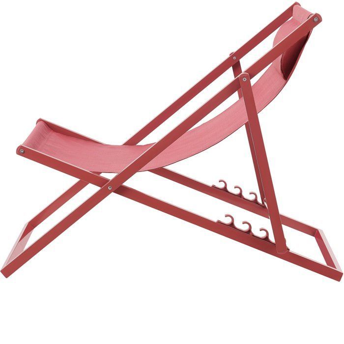 Tumbona PAROS - Estructura de acero - Ancho 63 x Profundidad 104 x Alto 85 cm - Terracota