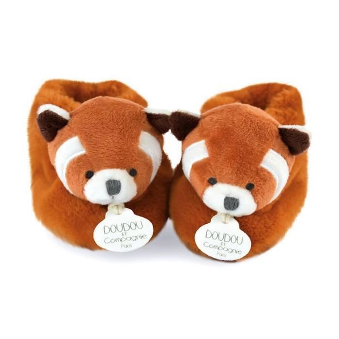 Babyschoentjes - Doudou & compagnie - Rode Panda - Oranje - 0-6 maanden - UNICEF-partnerschap
