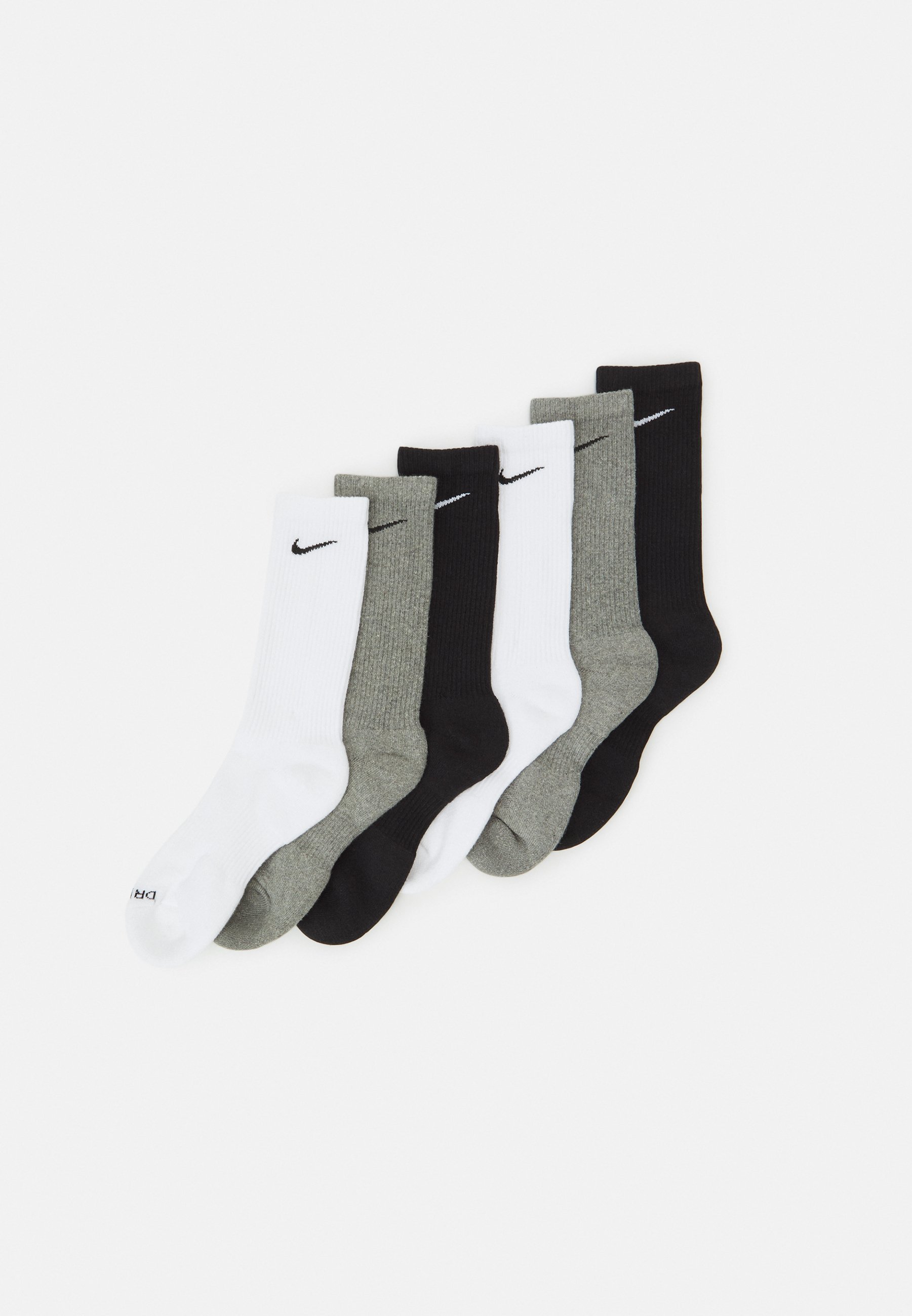 Nike Performance EVERYDAY PLUS CREW UNISEX CONFEZIONE DA 6 - Calzini sportivi - bianco(nero)/grigio antracite (nero)/nero(bianco)