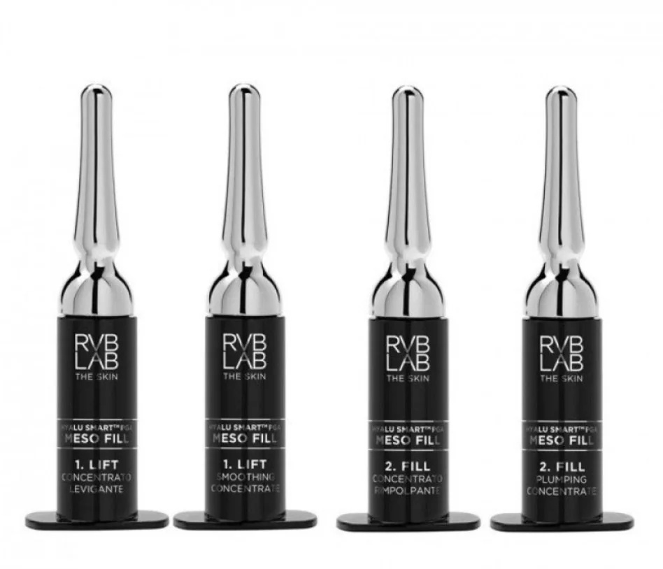 RVB LAB RVB LAB Meso Fill Tratamento Hiperativo 4 frascos para aumento de volume e suavização da pele