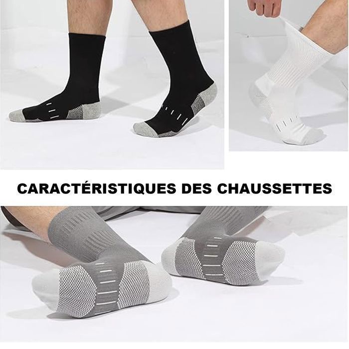 Men's Socks Sizes 43-46 and 39-42, Men's Winter Sport Socks, Men's Knee-High Socks, 6 Pairs