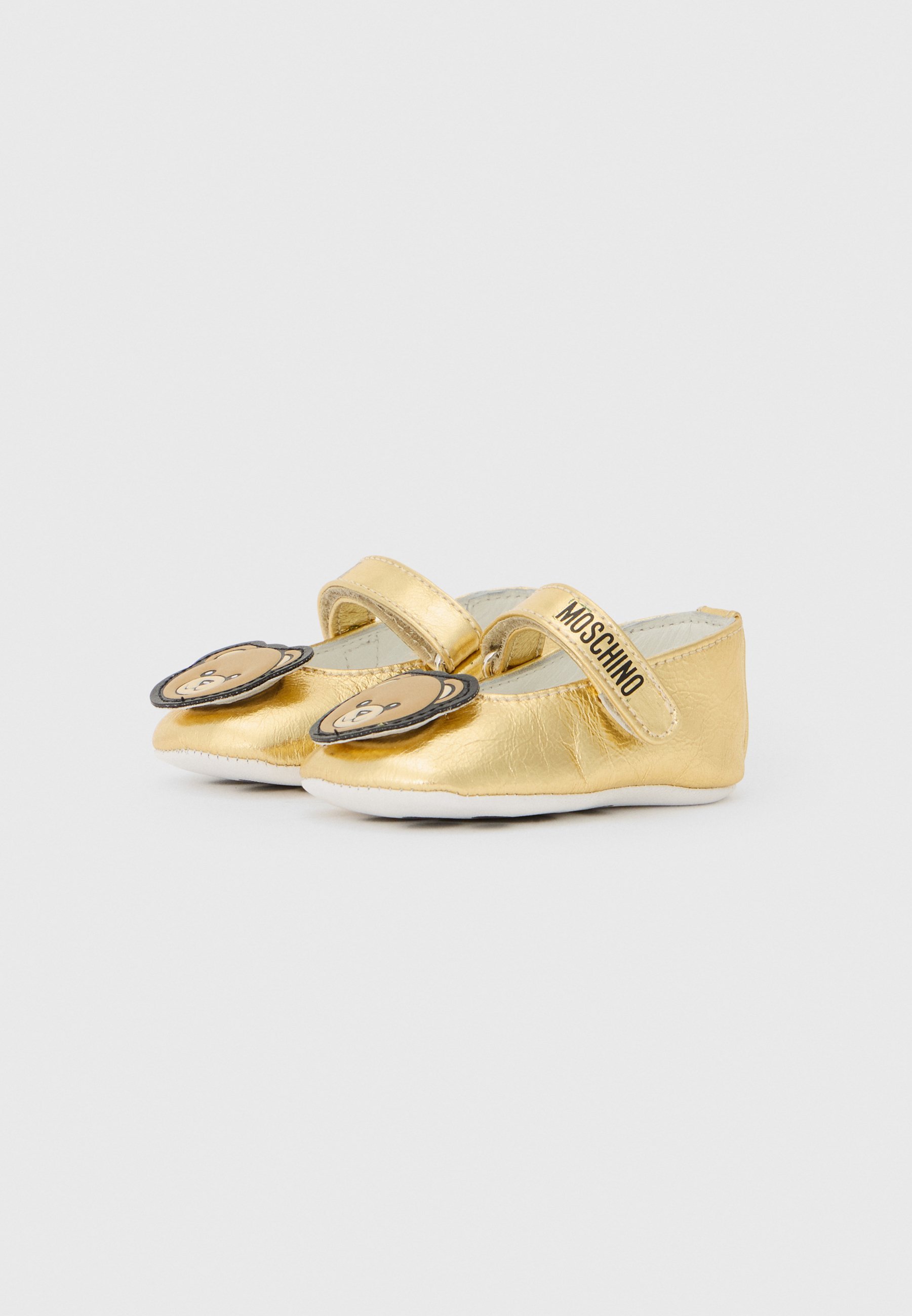 MOSCHINO UNISEX - Scarpine per neonati - color oro/bianche