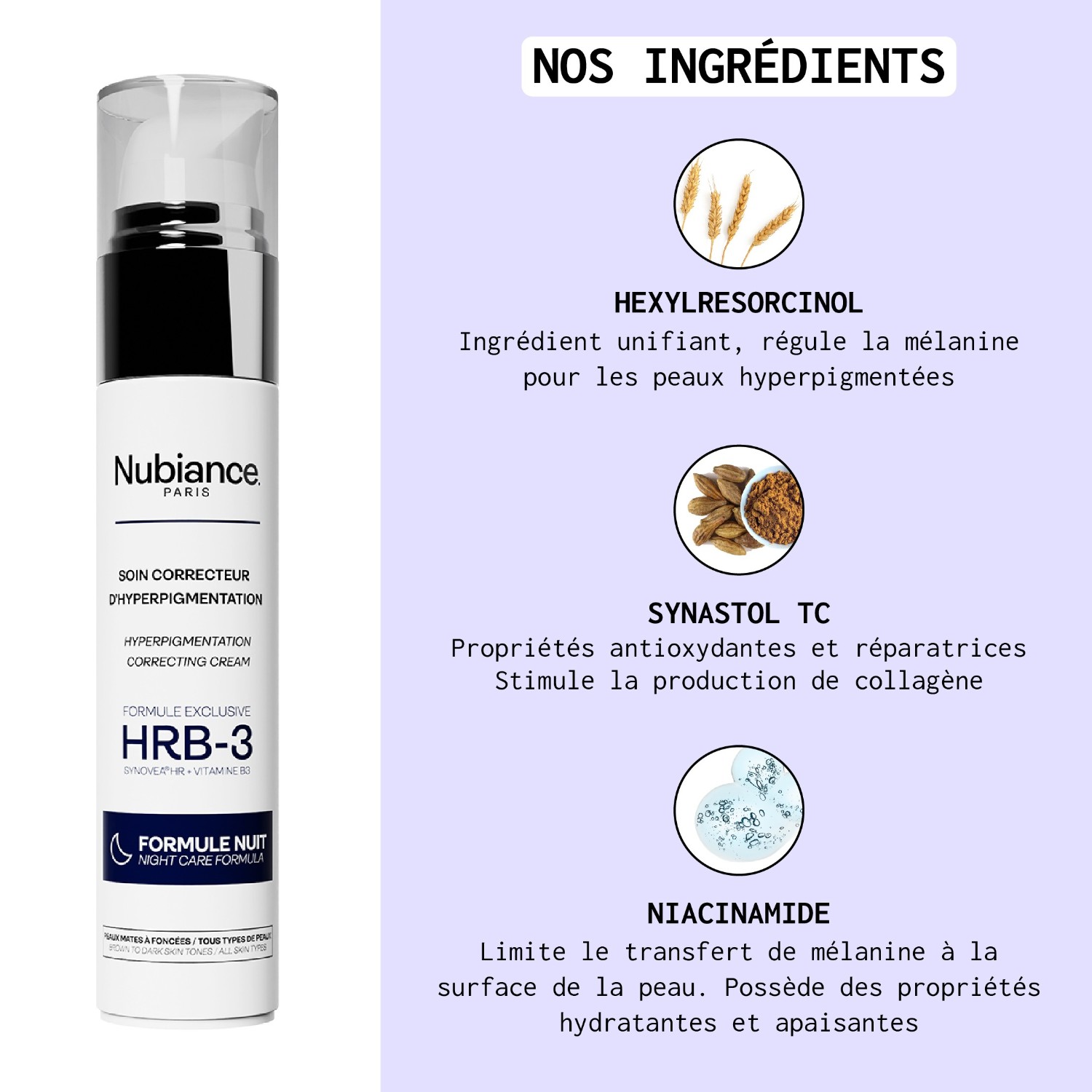 Nubiance Soin Nuit Anti-taches HRB-3