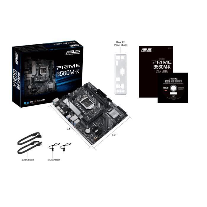 Carte mère ASUS Prime B560M-A - Micro ATX - PCIe 4.0 - Deux slots M.2