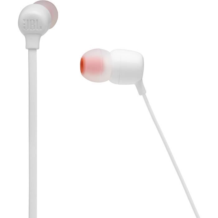 Auriculares inalámbricos JBL Tune 125BT - Intraurales - Sonido Pure Bass - Bluetooth 5.0 - 16 horas de autonomía - Blanco