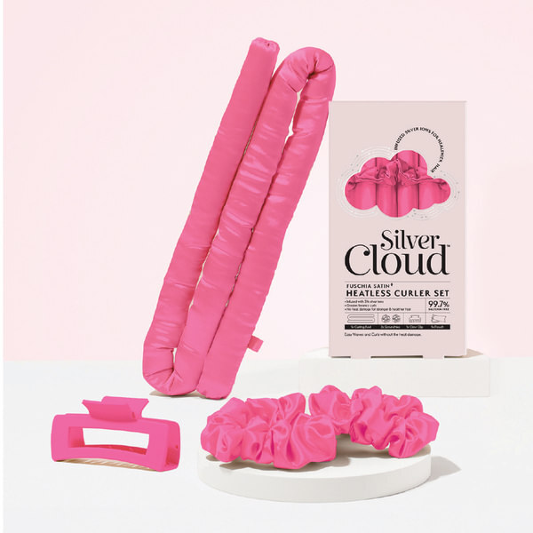 Silver Cloud Fuchsia Heatless Curler & Fuchsia Contour -univoide