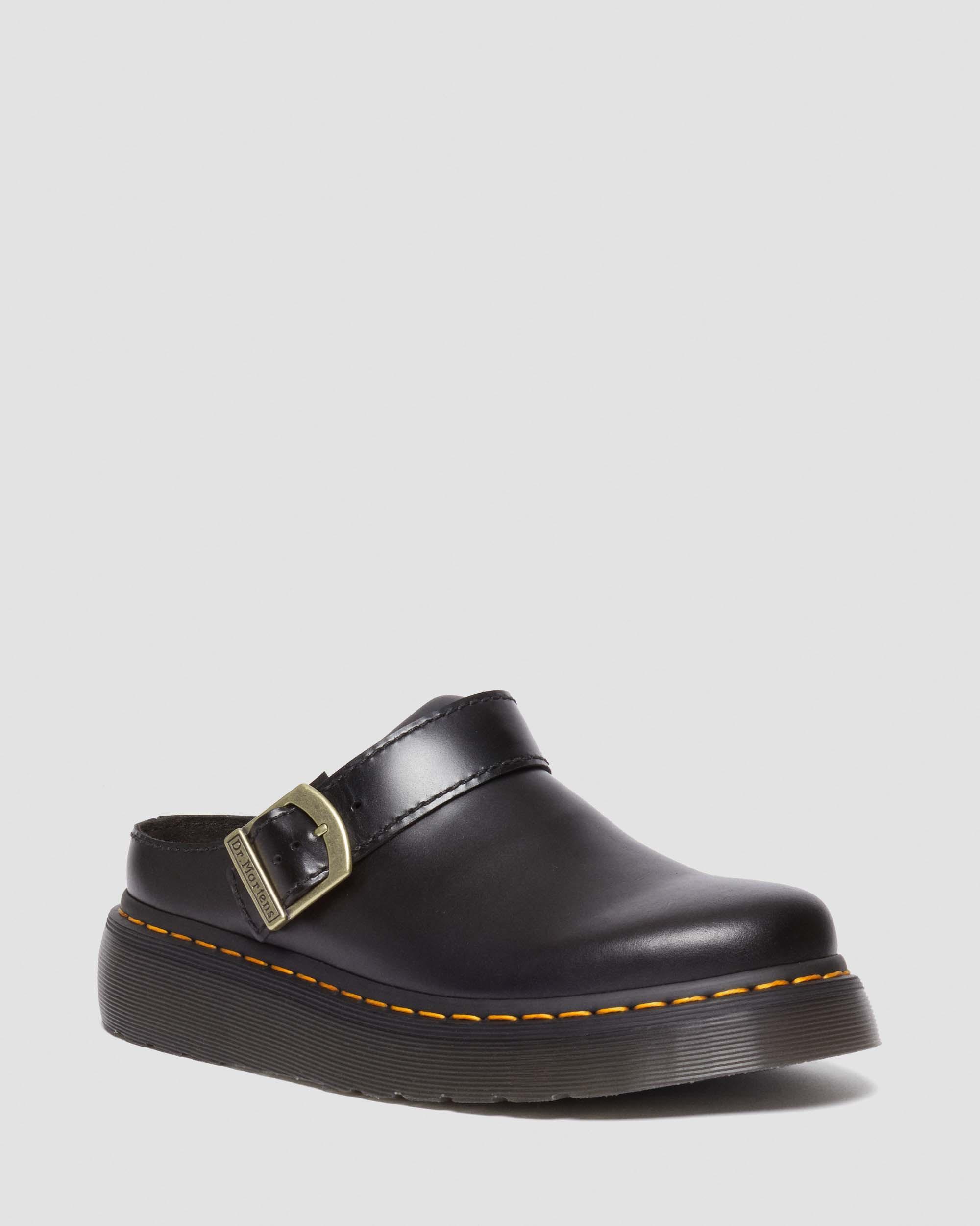 Laketen Leder Plateau Mules