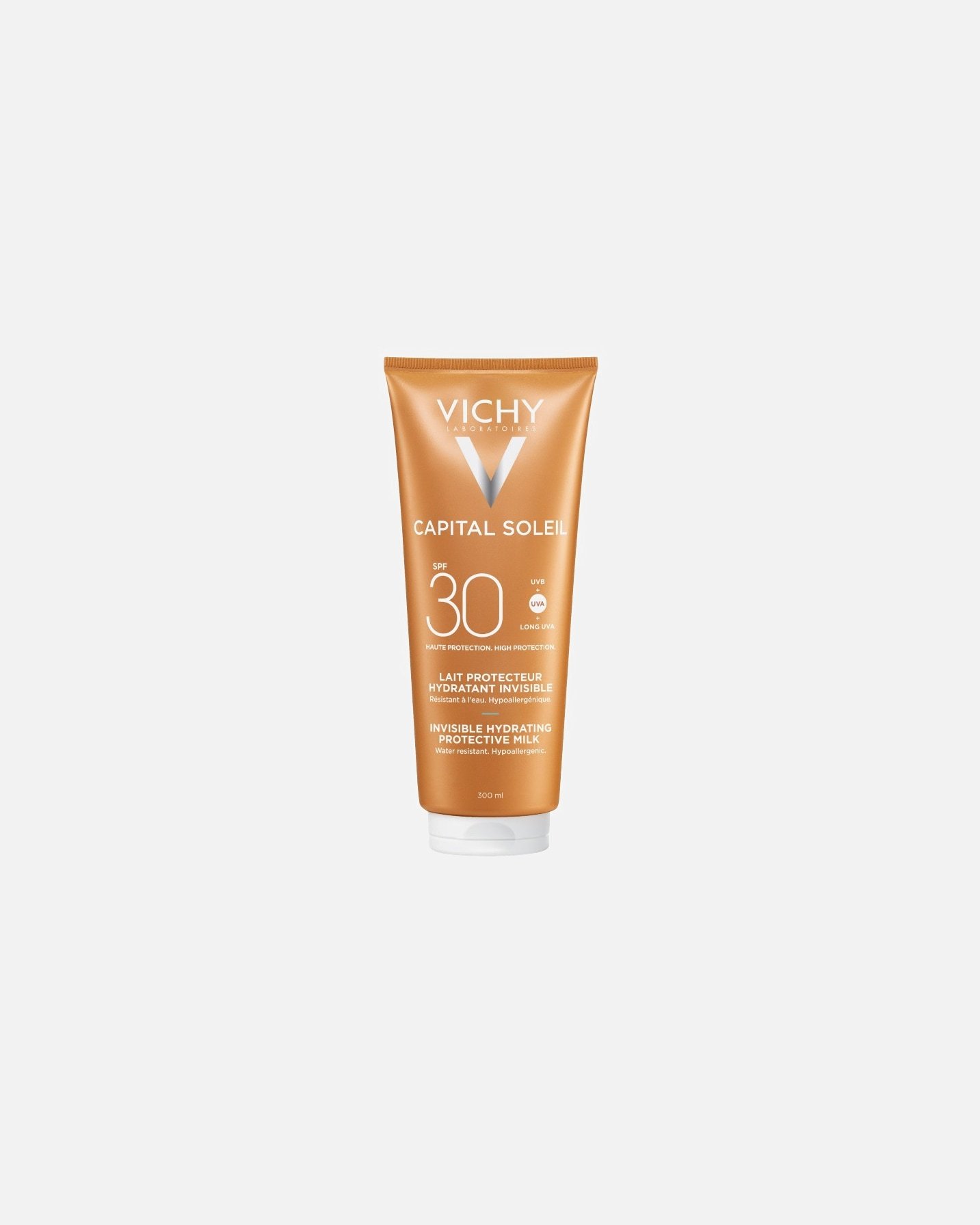 Vichy Capital Soleil Invisible drėkinamasis apsauginis losjonas nuo saulės SPF 30, 300 ml