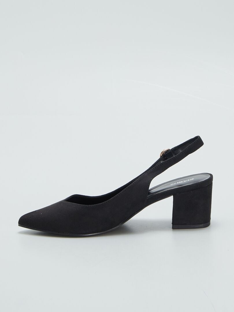 Escote de color liso - NEGRO