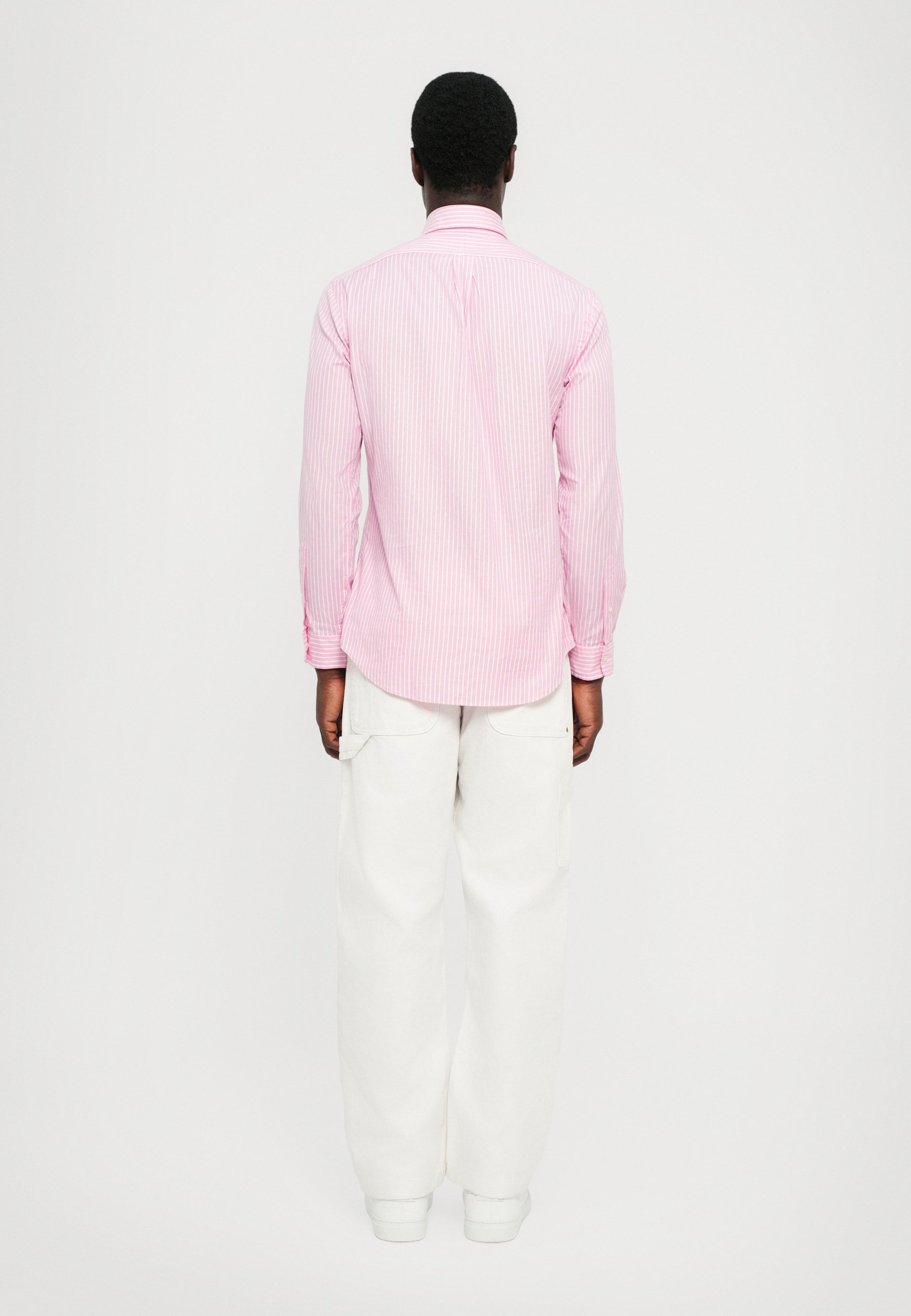 Polo Ralph Lauren Gestreiftes Hemd mit individueller Passform – Hemd – Neu: Rosa/Weiß