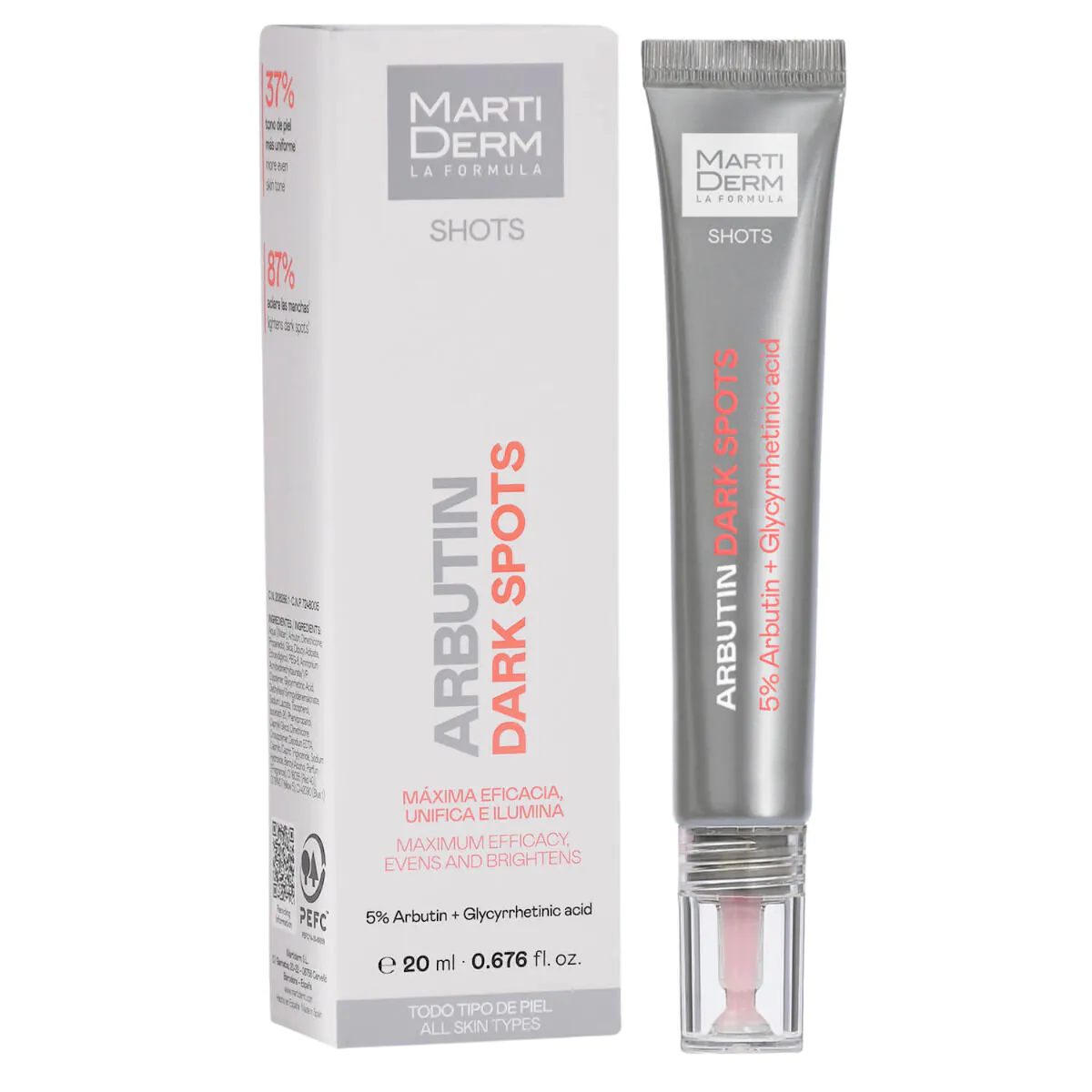 Martiderm Shots Arbutin Dark Spots Skoncentrowane serum rozjaśniające do twarzy 20ml