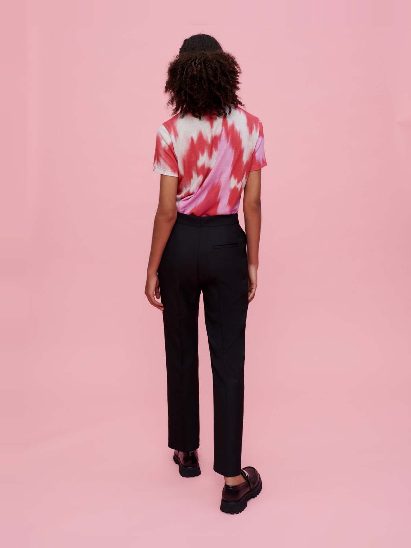 Pantaloni de costum cu croi drept - Negri