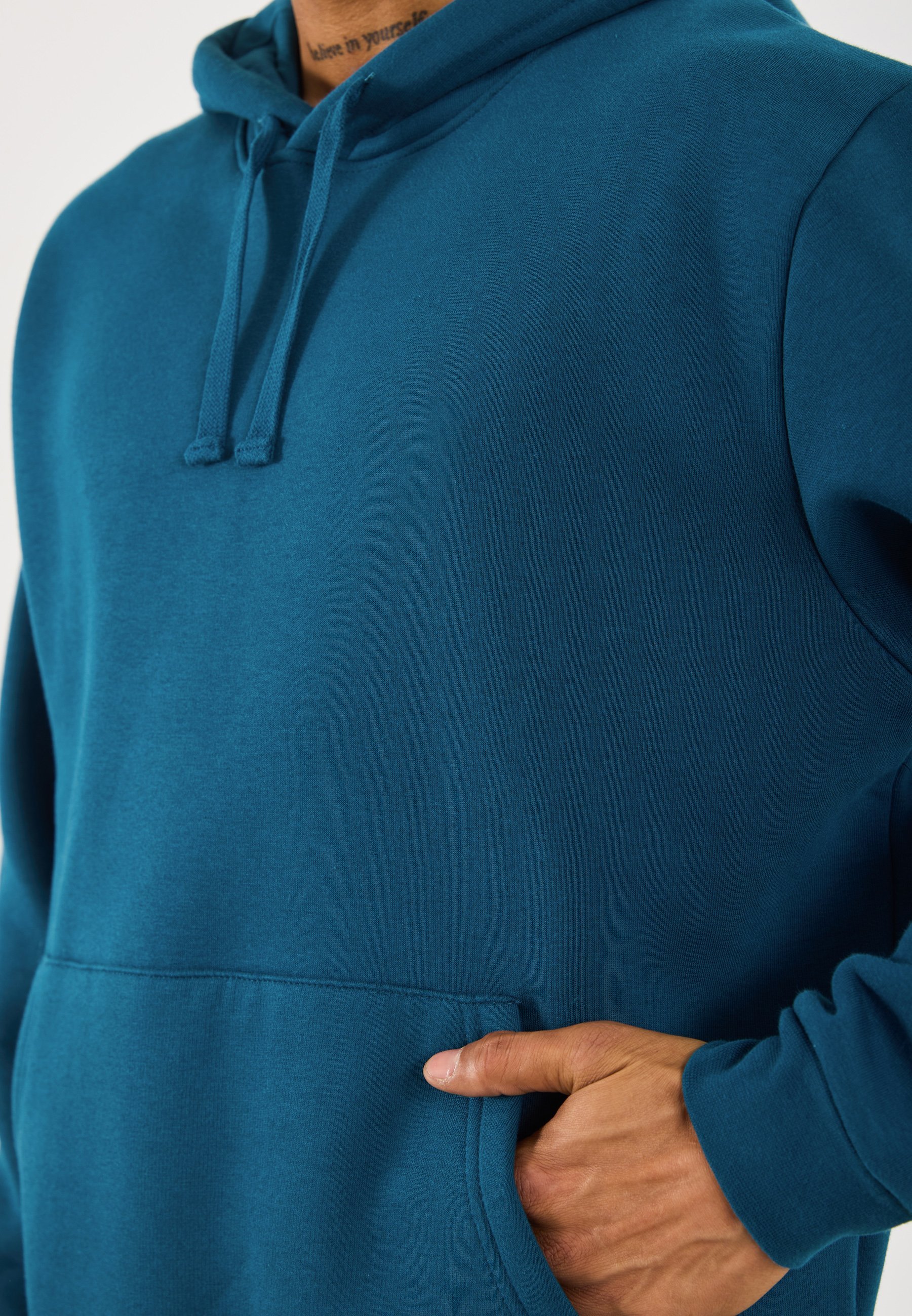 YOURTURN UNISEXE - Sweat à capuche - turquoise