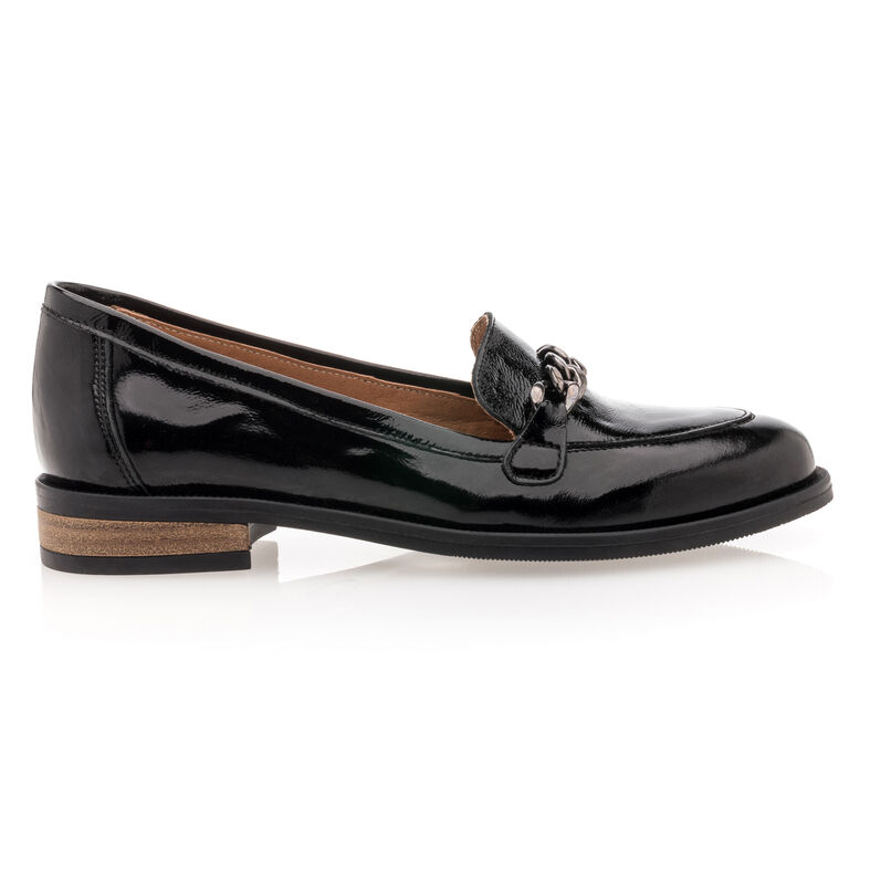 Schwarze Damen-Loafer/Bootsschuhe