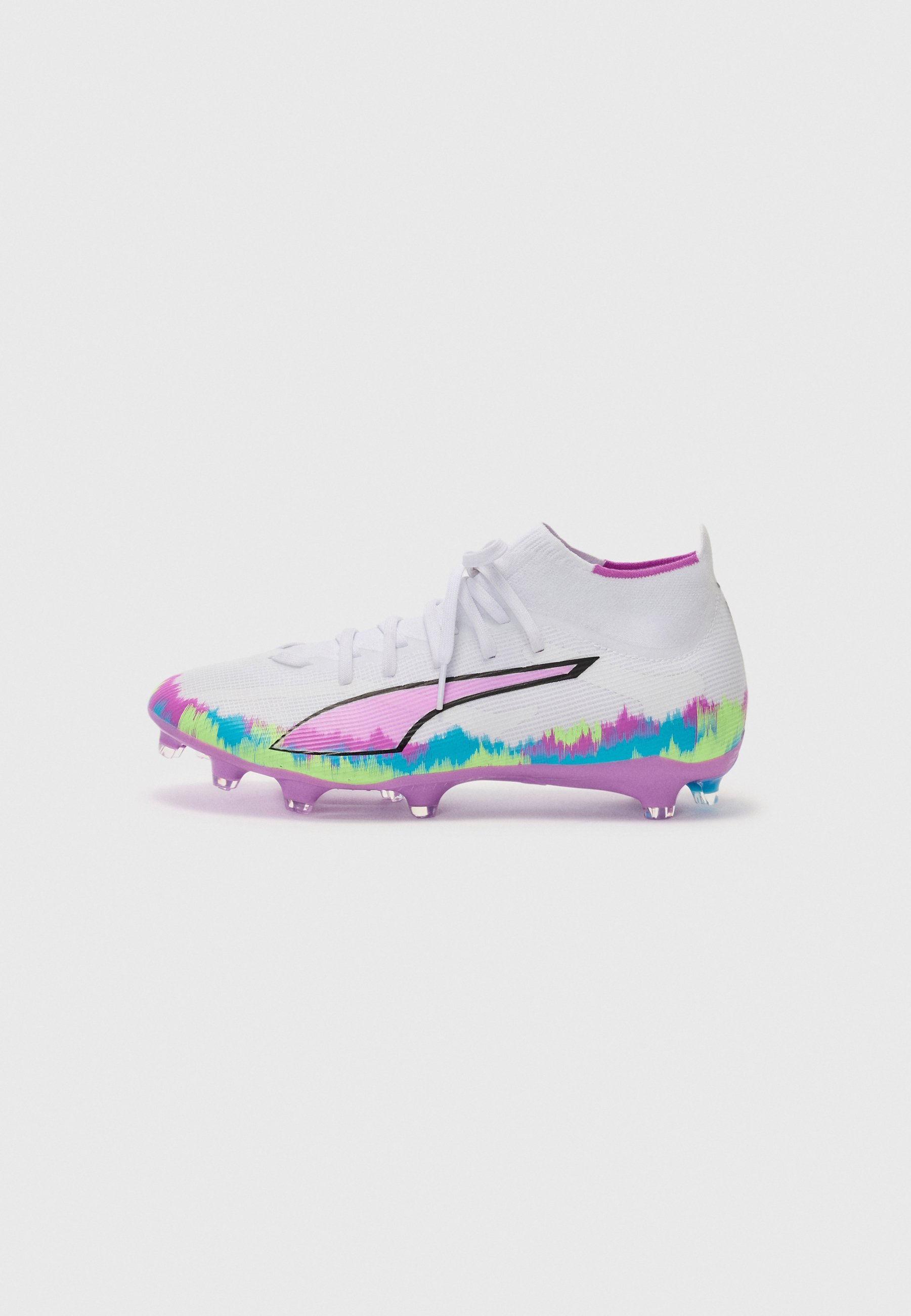 Puma ULTRA 6 MATCH FG/AG - Voetbalschoenen voor stevige ondergrond - wit/fris appelgroen/helder aquablauw/puur magenta