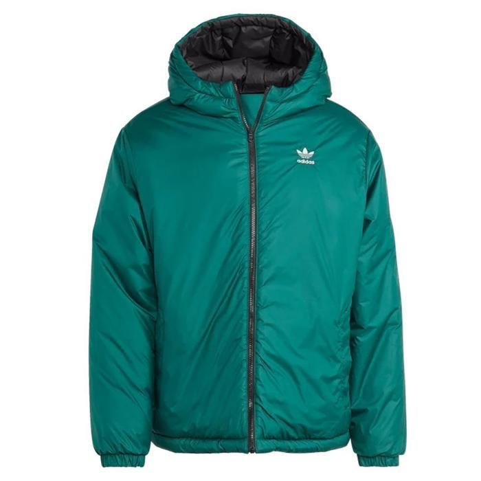 Chaqueta acolchada Adidas Adic para hombre, color negro y verde.