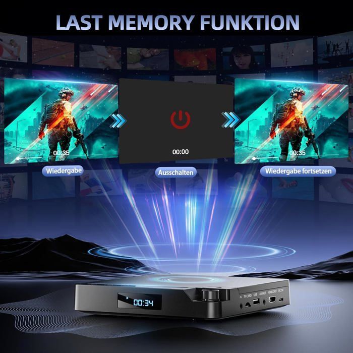 Reproductor de DVD para TV 1080p, HDMI/AV y USB/tarjeta TF, control remoto y por cable, reproductor de mini CD, cobertura multirregión.