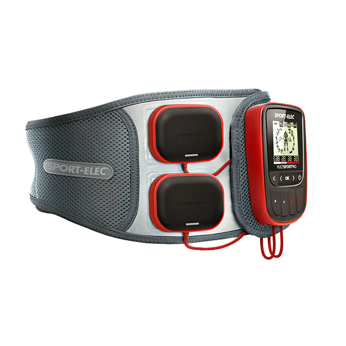 Electroestimulador Muscular Multisport Pro 4 Canales 14 Programas Sport-elec Conexiones Snaps + Cint