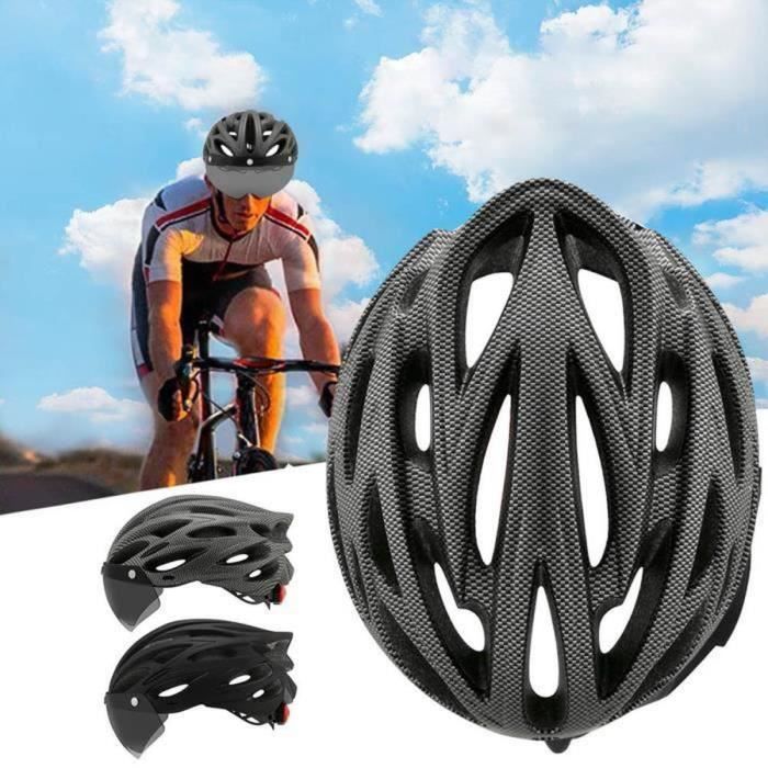 Casque de vélo de Sécurité,VTT Visière Amovible Réglable,Casque de Vélo de Montagne et de Route Spécialisé pour Homme Adultes-Gris