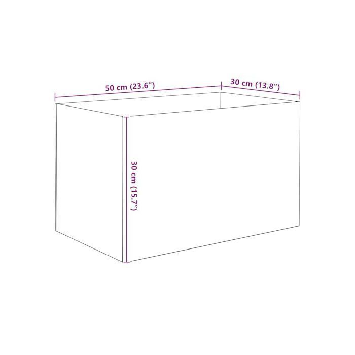 Aquarium en verre rectangulaire - vidaXL - Blanc - 50x30x30 cm - Verre robuste - Bords lisses