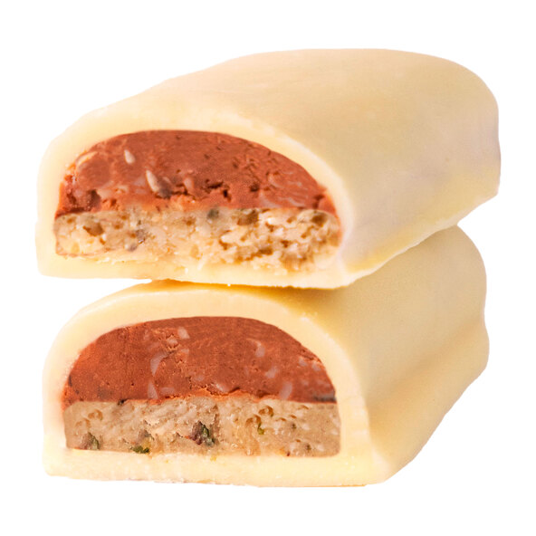 Biologische veganistische chocoladerepen, witte nougat, verpakking van 12 stuks (12 x 30 g = 360 g)