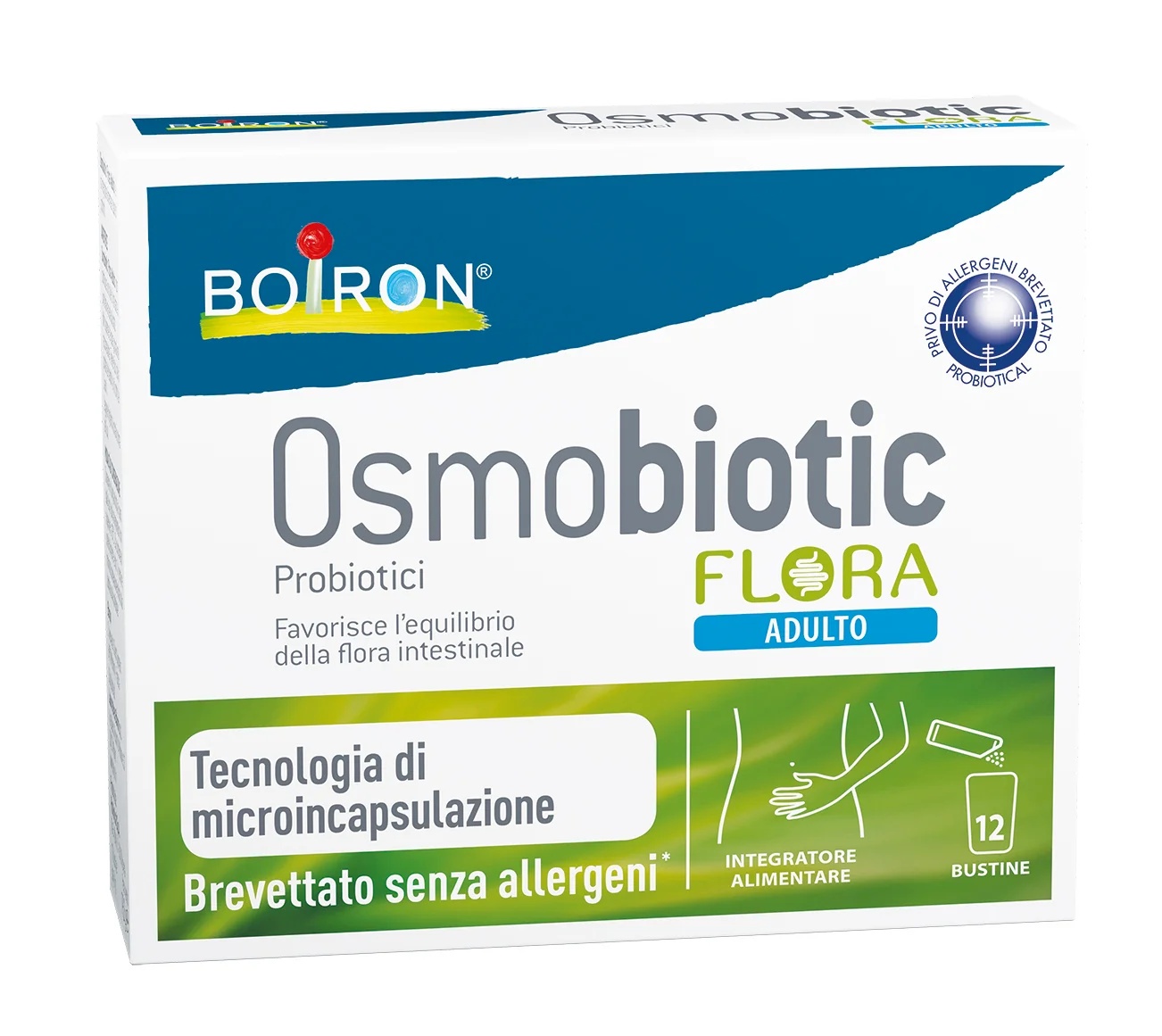 BOIRON Boiron Osmobiotic Flora Complément alimentaire probiotique pour adultes 12 sachets Bien-être intestinal