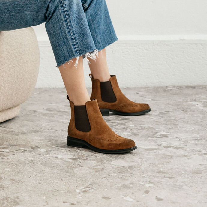 Boots plates  en croute camel