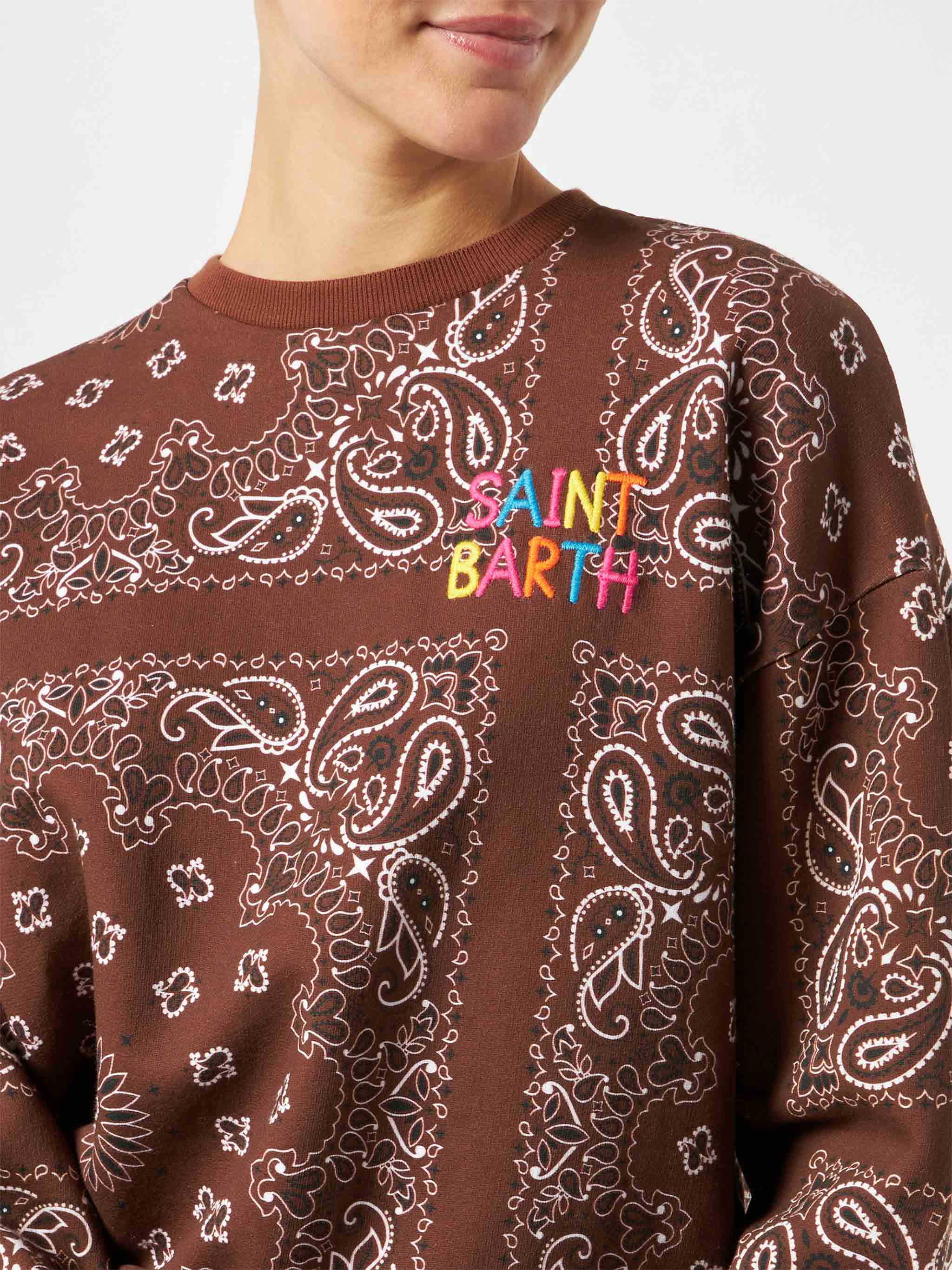 Sweat-shirt pour femme avec imprimé bandana