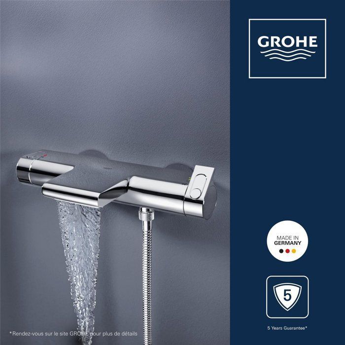 GROHE Grohtherm 2000 34174001 Mezclador termostático mural para bañera/ducha de 1/2