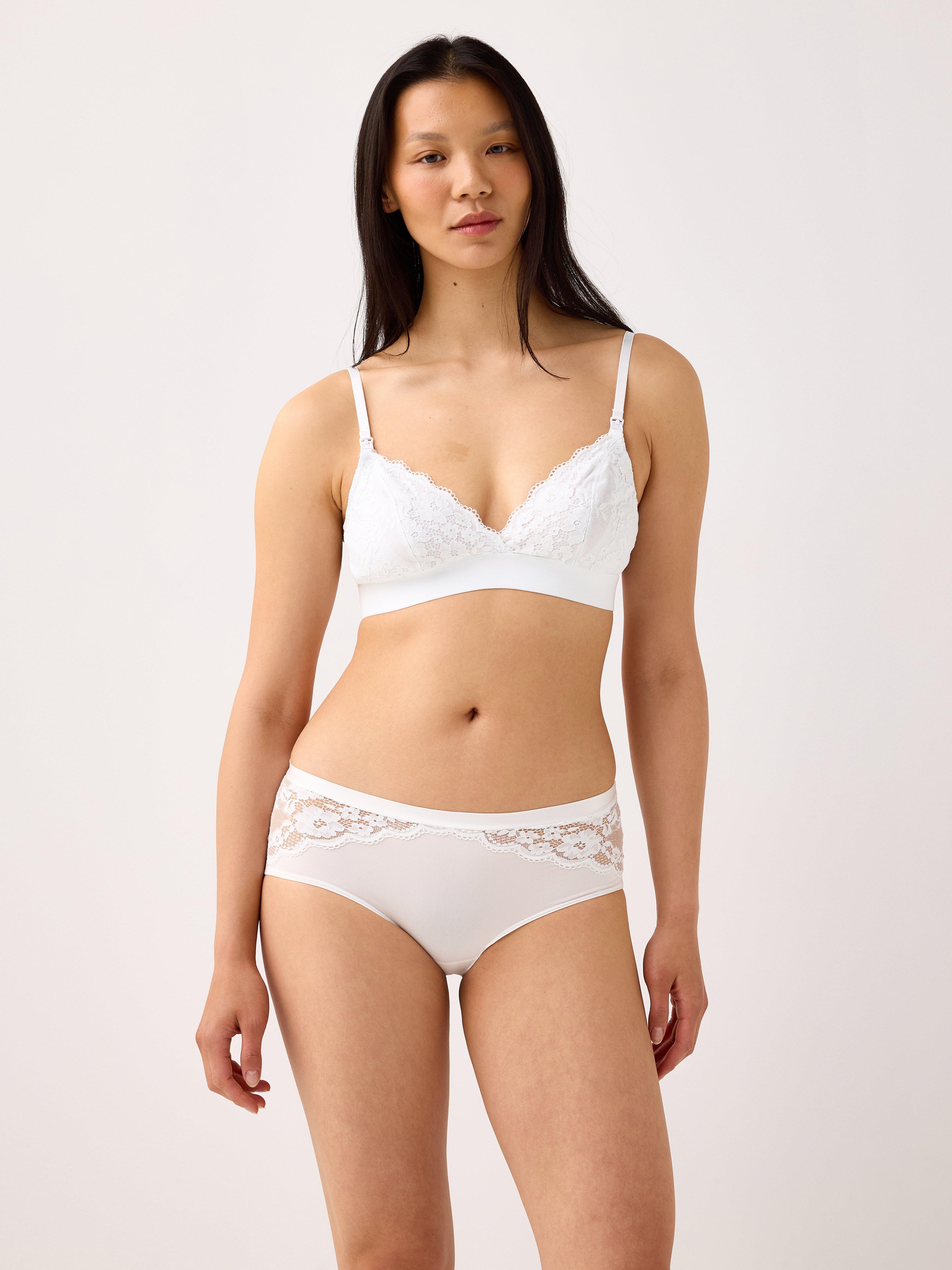 Reggiseno da allattamento MOM in pizzo bianco