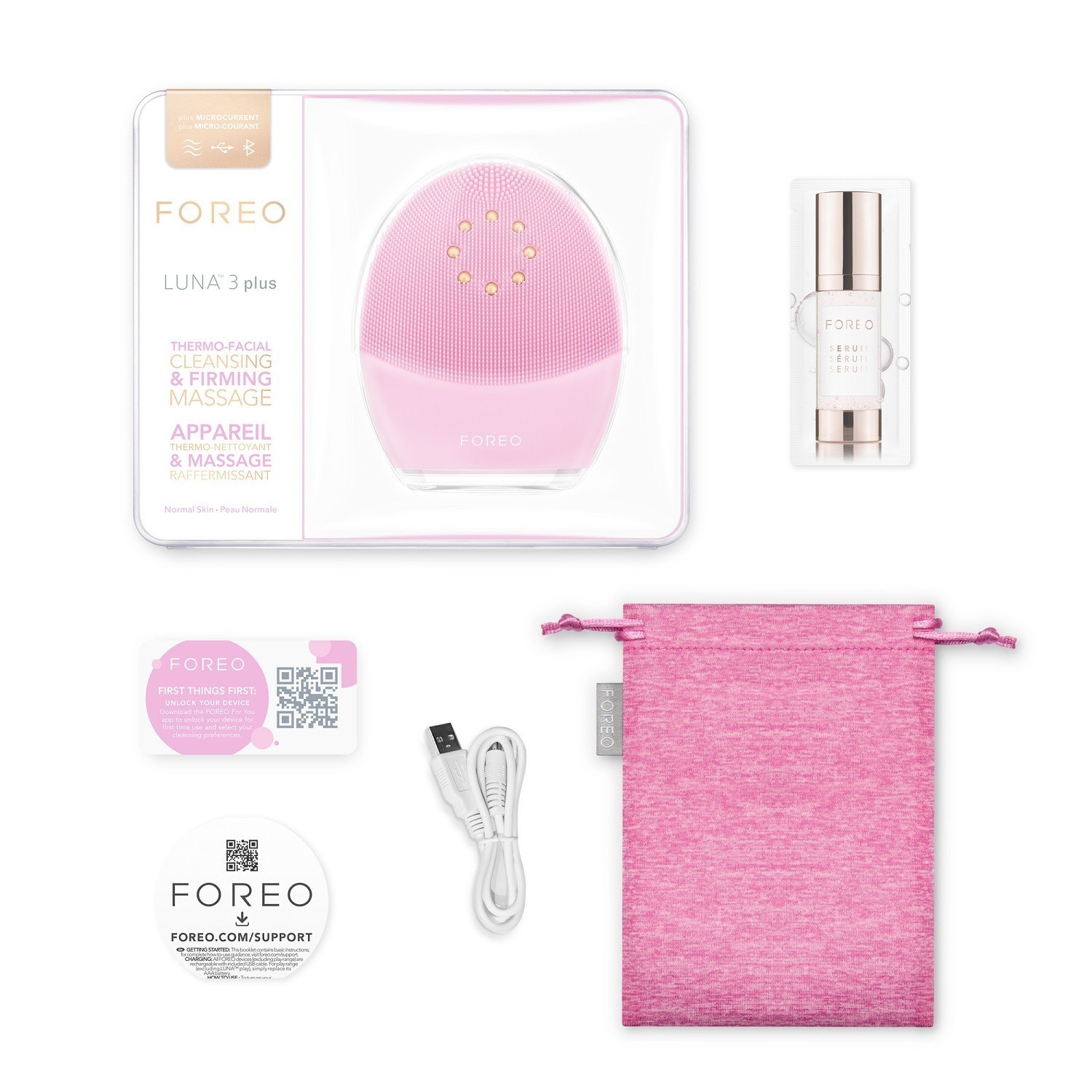 FOREO LUNA™ 3 електрични масажер за лице са термалним микрострујним чишћењем за нормалну кожу – 1 комад