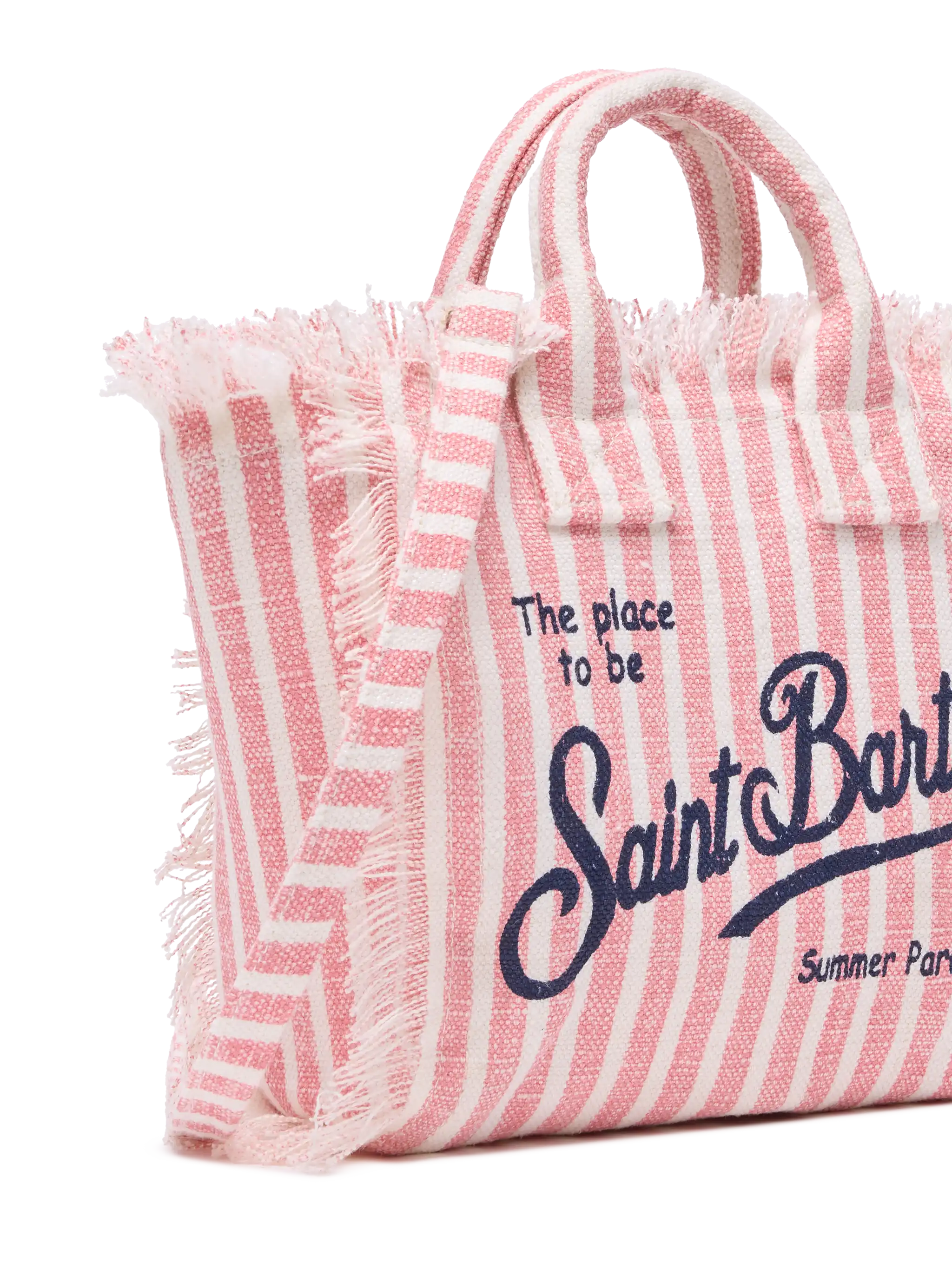 Mini-Kosmetiktasche aus Leinen mit Streifenmuster