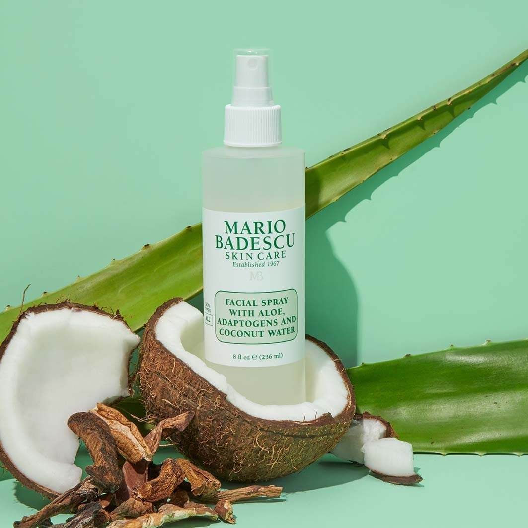 Mario Badescu veido purškiklis su alaviju, adaptogenais ir kokosų vandeniu – 59 ml