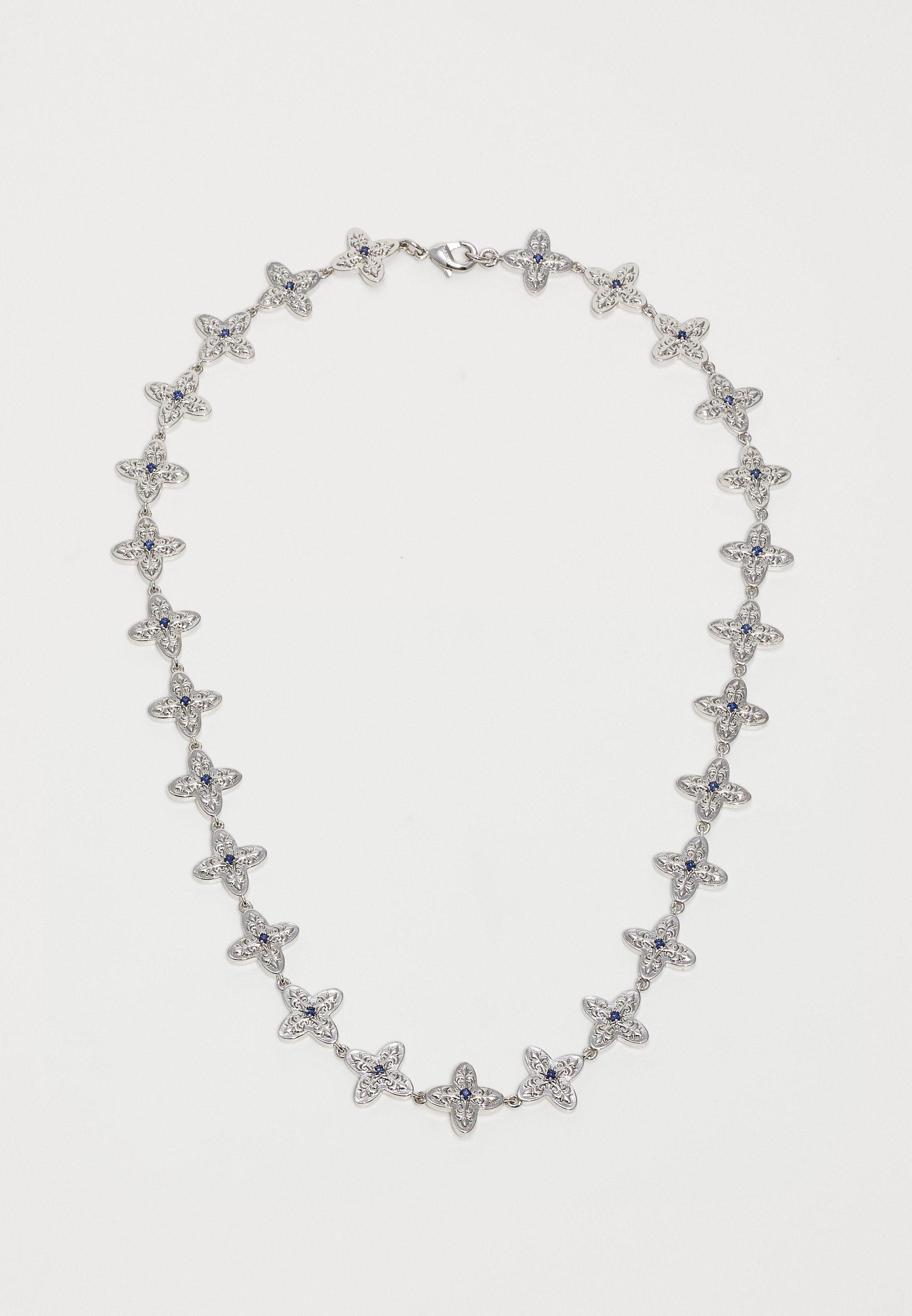 DARKAI GOTHIC CLOVER KETTING UNISEX - Ketting - wit/blauw