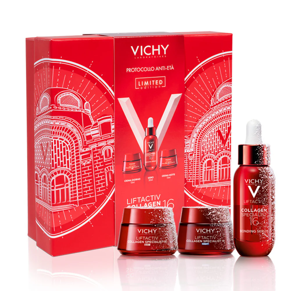 Liftactiv Cofanetto Protocollo Antietà Liftactiv Collagen Specialist 16 Siero + Crema Giorno + Crema Notte - Cofanetto Antirughe, Crema viso giorno antirughe