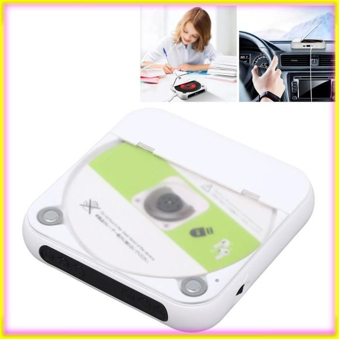 keenso Lecteur CD portable  Lecteur CD  Portable Rechargeable avec L'écran LCD Affichage à 2 Voies  5.3 Prise en son baladeur