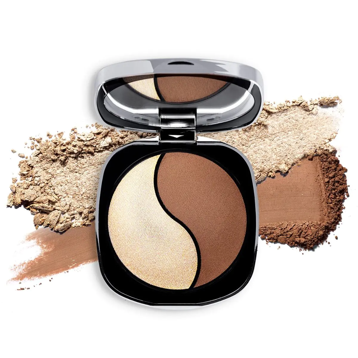 NEO MAKE UP Intense Serum Bronze & Glow Set Puder brązująco-rozświetlający 02 Ice Milkshake 6g